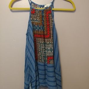 Vibrant pattern flowy tank